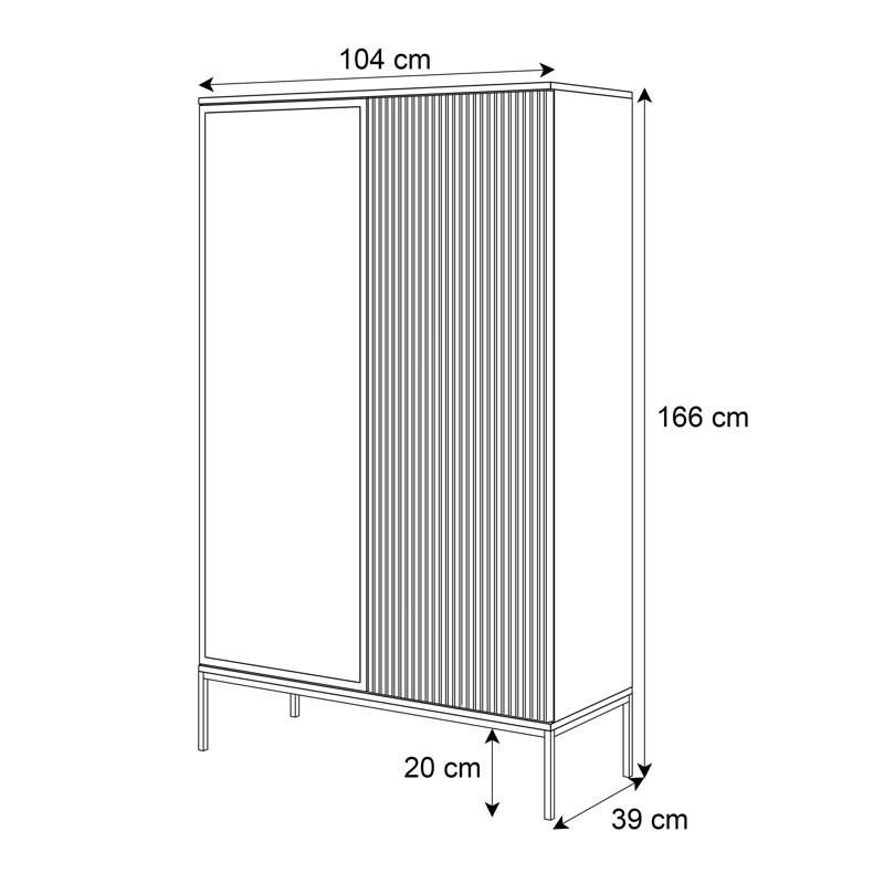 Chenell 2 Door Wardrobe