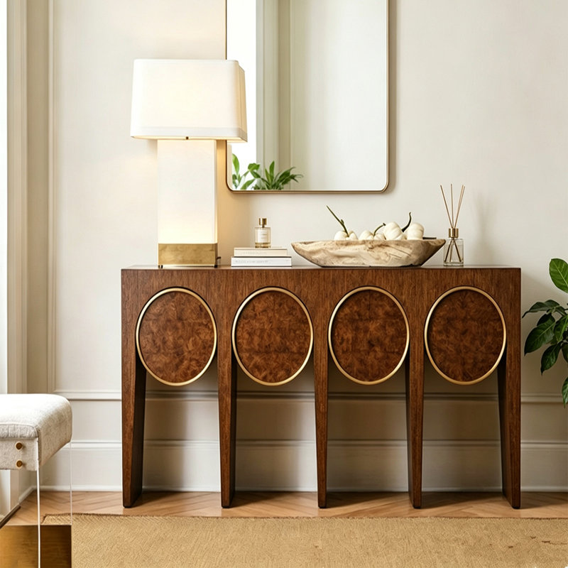 Console Mid-Century moderne, H 33,9 po x l 47,2 po x P 13,8 po