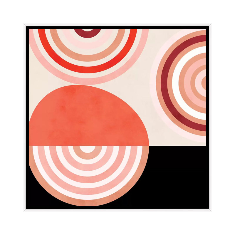 Shapes Modern Mid Century Abstract par Ana Rut Bré - impression d'art graphique, Toile blanche encadrée, Aucun mat