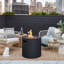 Table de foyer d'extérieur au propane en acier 24 po avec réservoir de rangement caché Aegean par Real Flame-95635479
