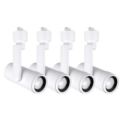 Têtes de lumière à DEL 15W 5Cct 15W, angle de faisceau 24 ° -60 °, rail de type H, blanc mat