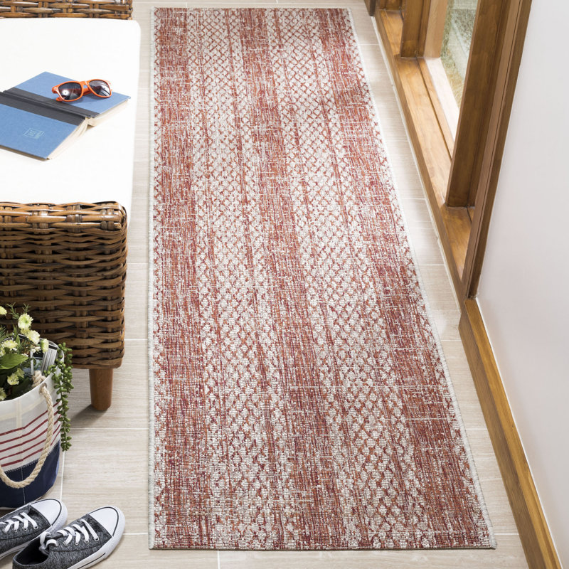 Tapis intérieur / extérieur à rayures Herefordshire Performance, Tapis de couloir 2 pi 3 po x 8 pi