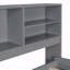 Structure de lit de jour double en bois, 2 armoires, tablettes, 4 tiroirs-238280867
