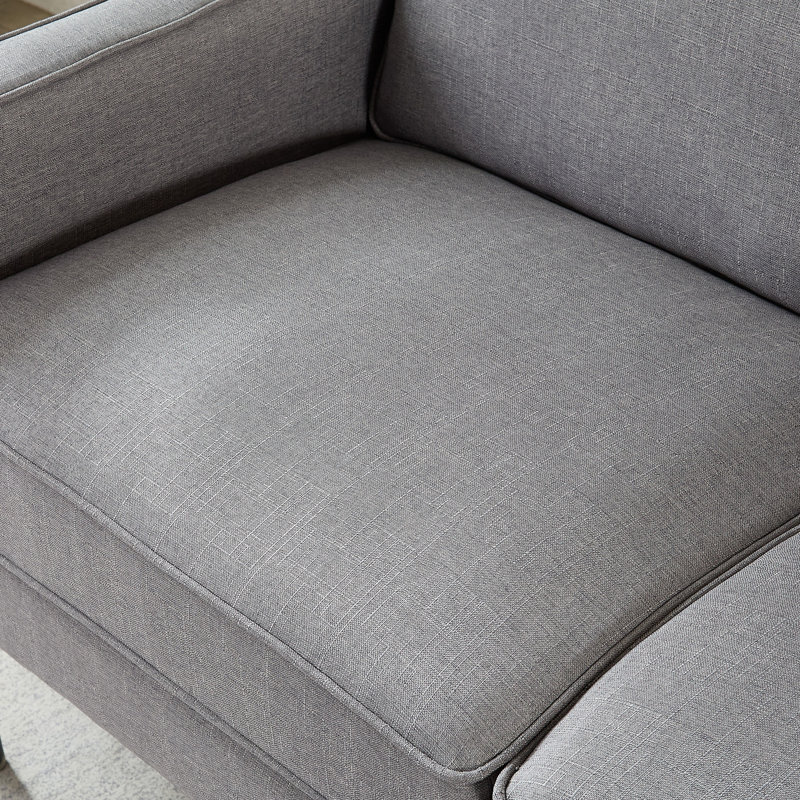 Causeuse Arban, 100 % lin gris clair