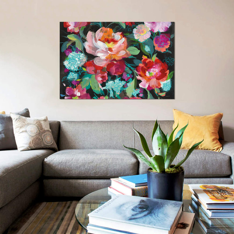 « brillante floral medley crop », reproduction sur toile, H 12 po x l 18 po x P 1,5 po
