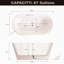 Baignoire de trempage autoportante en acrylique 67,01 po x 31,11 po