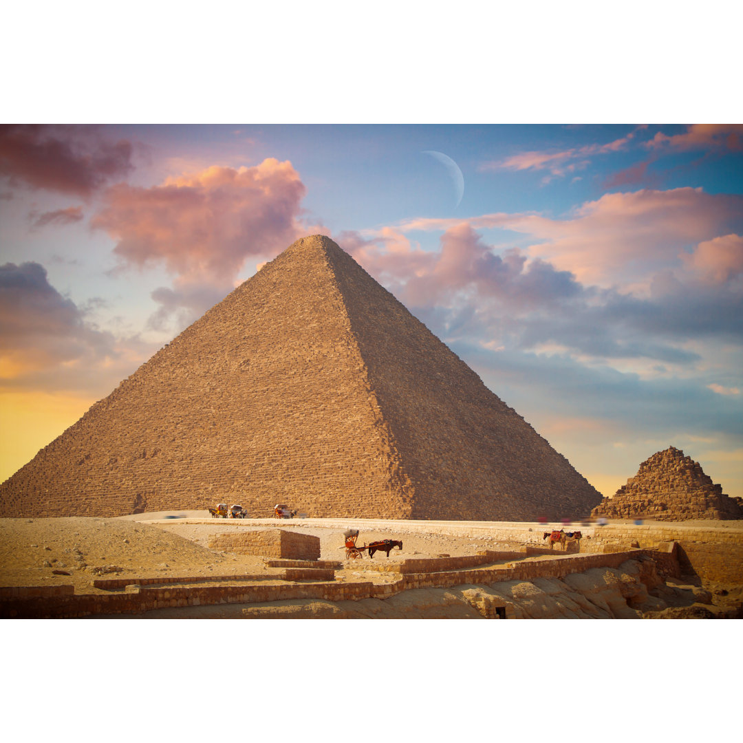 Pyramids Of Giza, In Egypt. - Wrapped Canvas Print