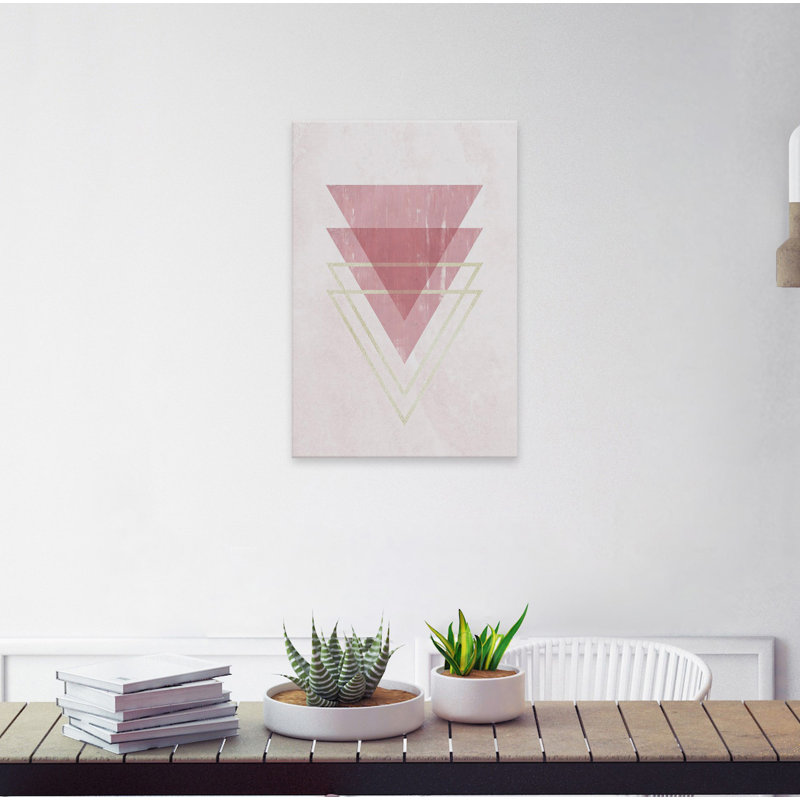 Triangle Inverses 1 Piece Wrapped Canvas Painting, 38cm H x 25cm W x 3.81cm D