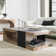Danica Solid Wood Floor Shelf Coffee Table with Storage