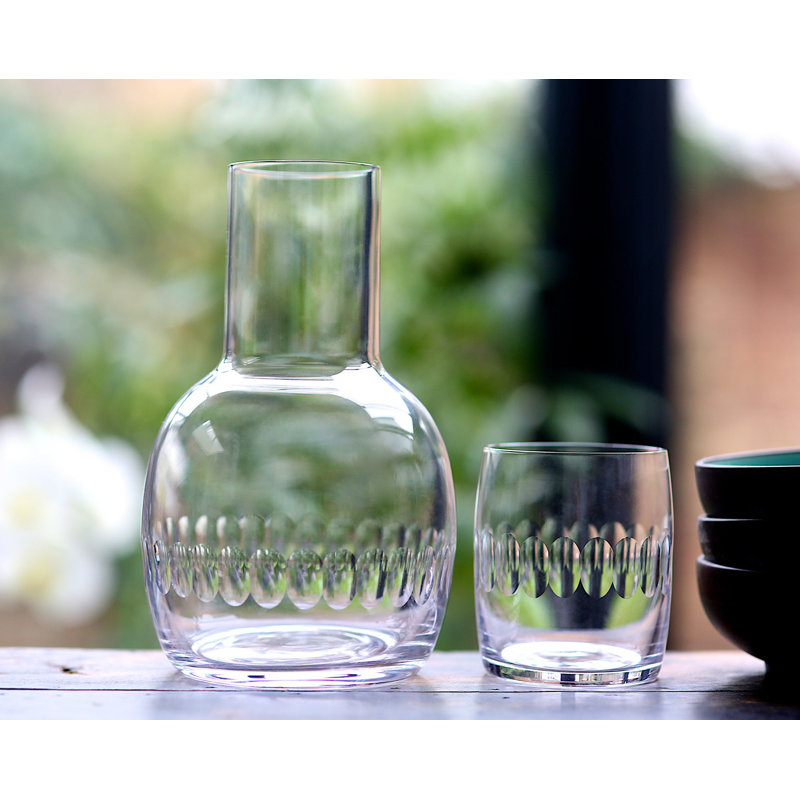 2 - Piece Crystal Carafe Set, Clear
