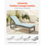 Ensemble de 2 coussins de chaise longue d'extérieur imperméables de 80 x 26 po