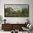 Rustic Countryside " Garden View Blooming Flowers Vintage Inspired Stripes Antique Retro Extra Large Wall Decor "-96074504-111664914