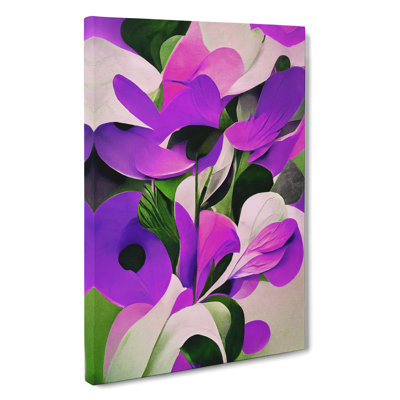 Abstract Floral Painting No.5 - Wrapped Canvas Print