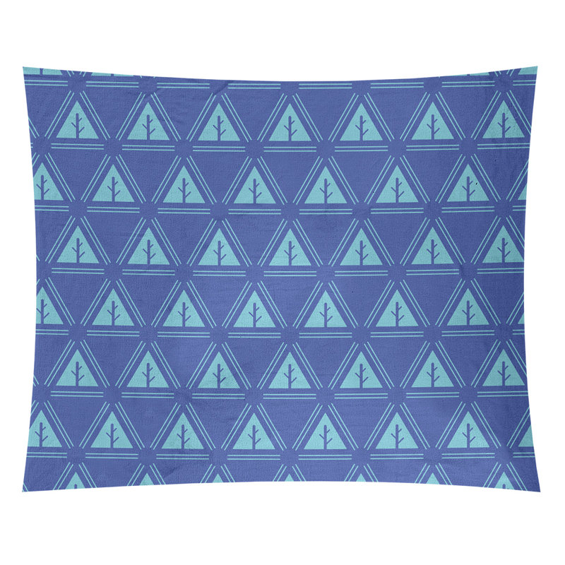 Tapisserie Barbra, Bleu / bleu sarcelle, H 88 po x l 104 po