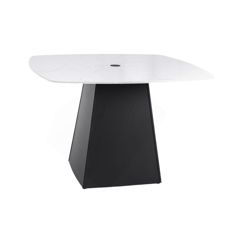 Table de salle à manger carrée d'extérieur 44 po Modern, Blanc