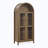 A high arched storage cabinet with a lamp-360005112