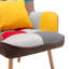Velvet and Faux Sheepskin Armchair