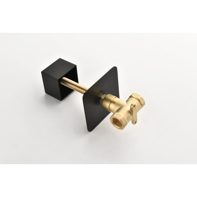3.4 In. Valve - 3/4" Cast Metal Adjustable Brass Handle Rust & Corrosion Resistance Matt Black 2.26 In Deep