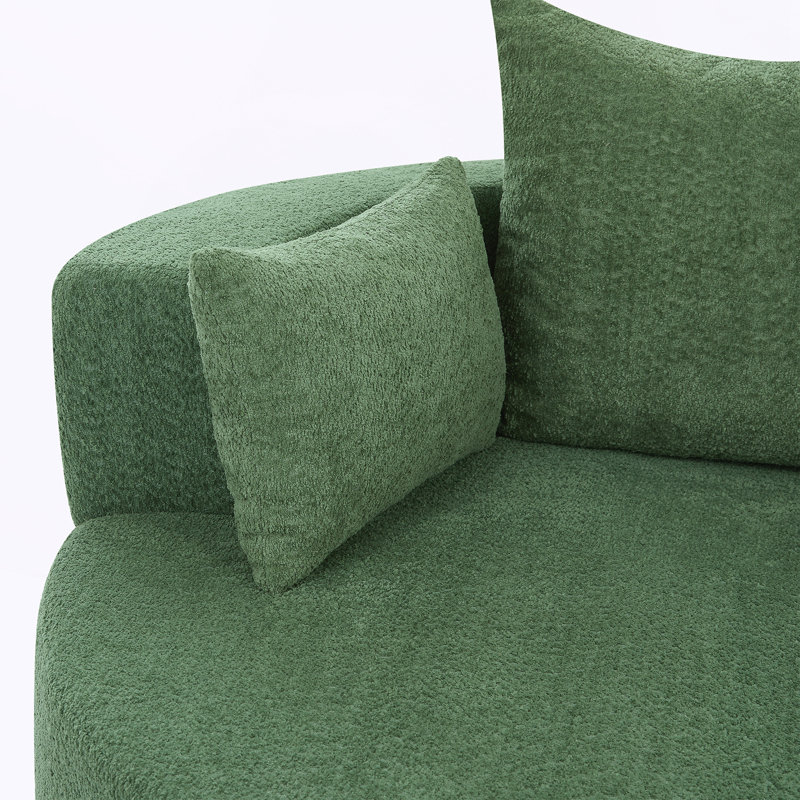 Fauteuil demi-tonneau pivotant à 360 °, Green