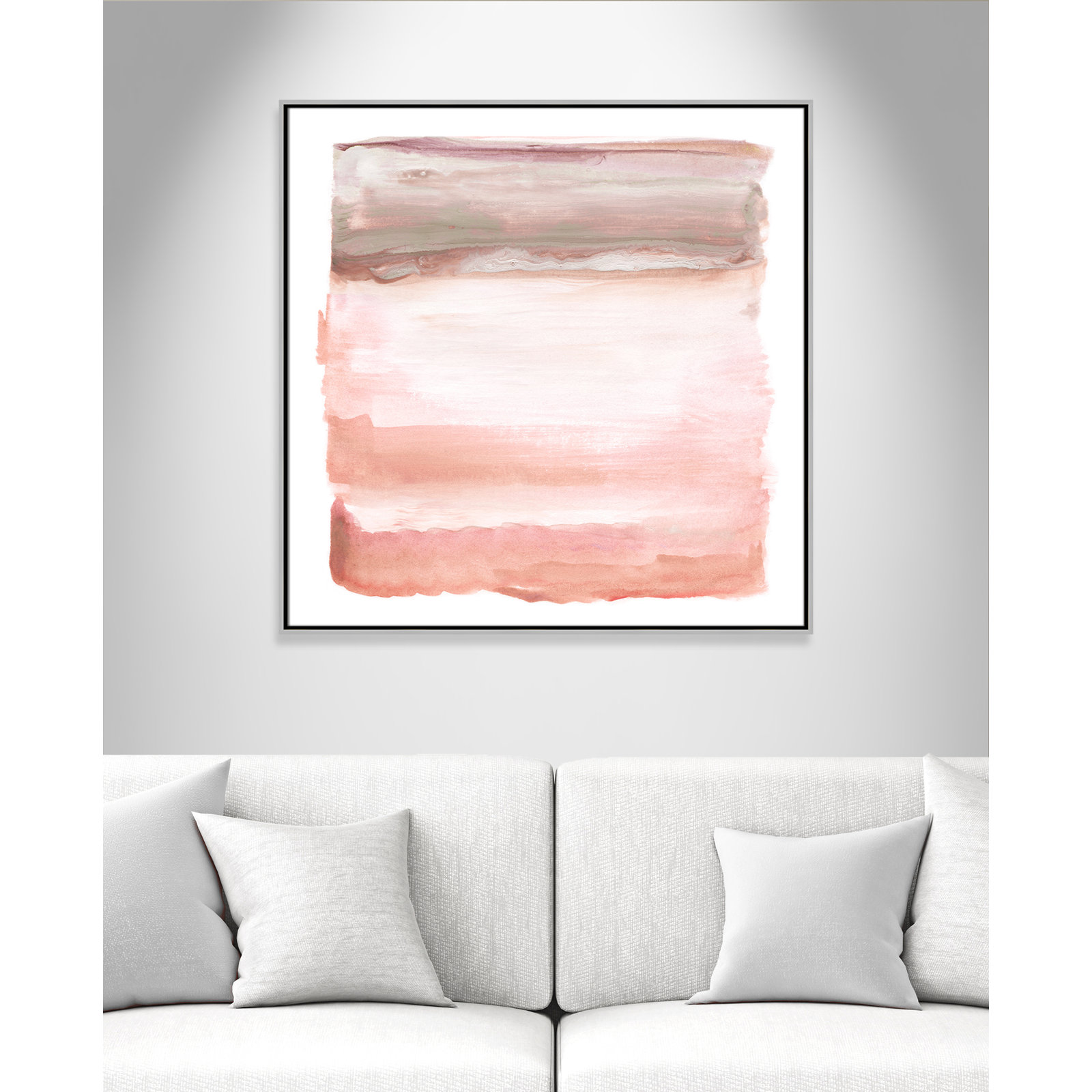 Boho Sky I by Nan- Floater Frame Print on Canvas, Silver, 37.5" H x 37.5" W x 2" D