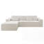 Canapé modulaire Cloud avec méridienne en L, canapé modulaire moderne avec assise profonde, rembourré pour le salon et la chambre à coucher, aucun assemblage requis-119912234