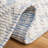 Vermont Hand Woven Wool/Cotton Geometric Rug in Ivory/Blue-724185795