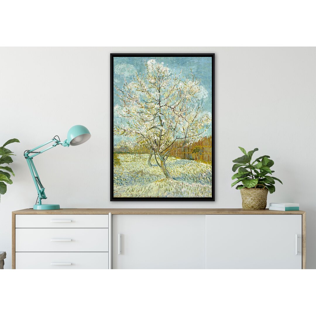 Gerahmtes Leinwandbild The Pink Peach Tree von Vincent Van Gogh