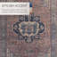 Tapis bleu / brun foncé lavable à la machine Beesley-1098109422
