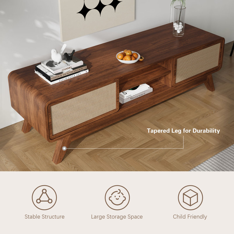 Bonsal 58''Media Console, Walnut