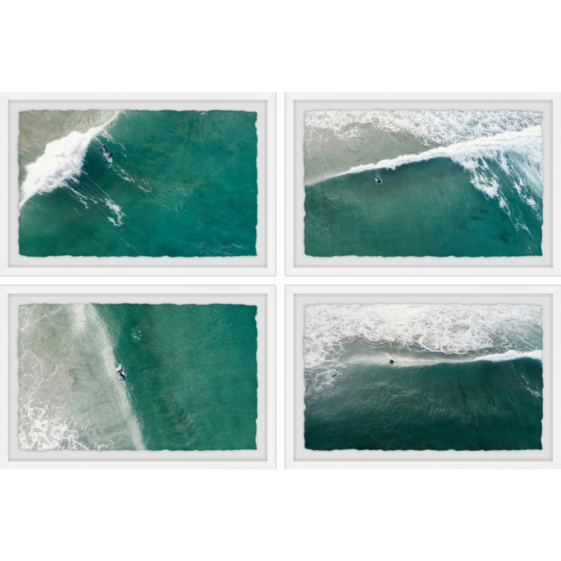 The Surf II - ensemble de 4 reproductions de photos sur papier, H 16 po x l 24 po