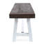 Lot de 2 bancs d'extérieur en bois, style industriel moderne, résistants aux intempéries, assise à lattes, 160 cm L x 38,3 cm P x 44,5 cm H.