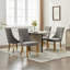 Chaise d'appoint en rayonne de chenille pour salle à manger en rayonne et tissu avec pieds en placage en acier inoxydable doré-753515816