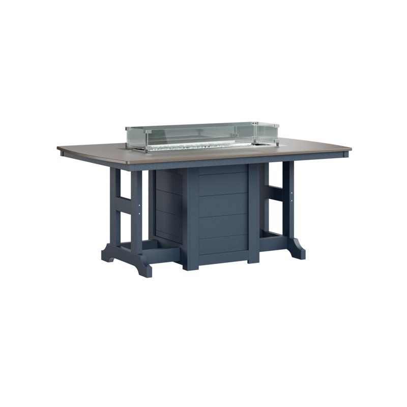 Table de salle à manger avec foyer 72 po Berlin Gardens Garden Classic, H 31 po x l 44 po x P 72 po