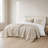 3 Pieces King Jacquard Cotton Gauze Quilt Set,Linen-135536254