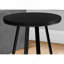 Table d'appoint ronde moderne de 40 cm (15,75 po) avec plateau noir élégant et piètement en X en métal, table d'appoint contemporaine pour canapé