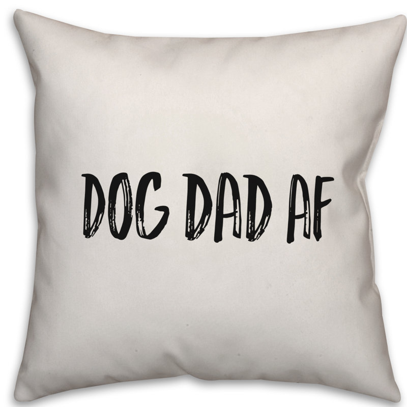 Coussin Dog Dad Af, 20 po x 20 po