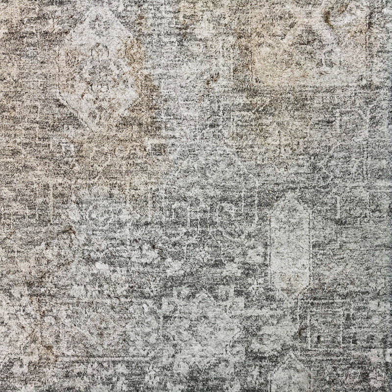 Tapis à poil long de qualité supérieure lavable à la machine ADS637, Gray, 5' x 7'6"