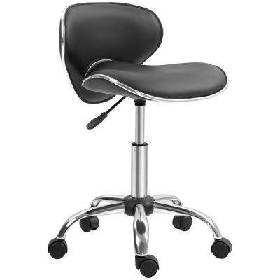 Chappa Backed Adjustable Height Ergonomic Industrial Stool with Wheels