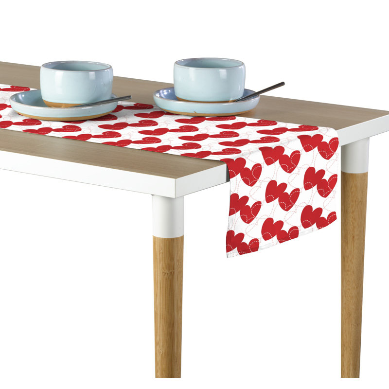 Emig Bunches of Hearts Table Runner, 108" L x 14" W