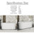 67" White Acrylic Freestanding Bathtub