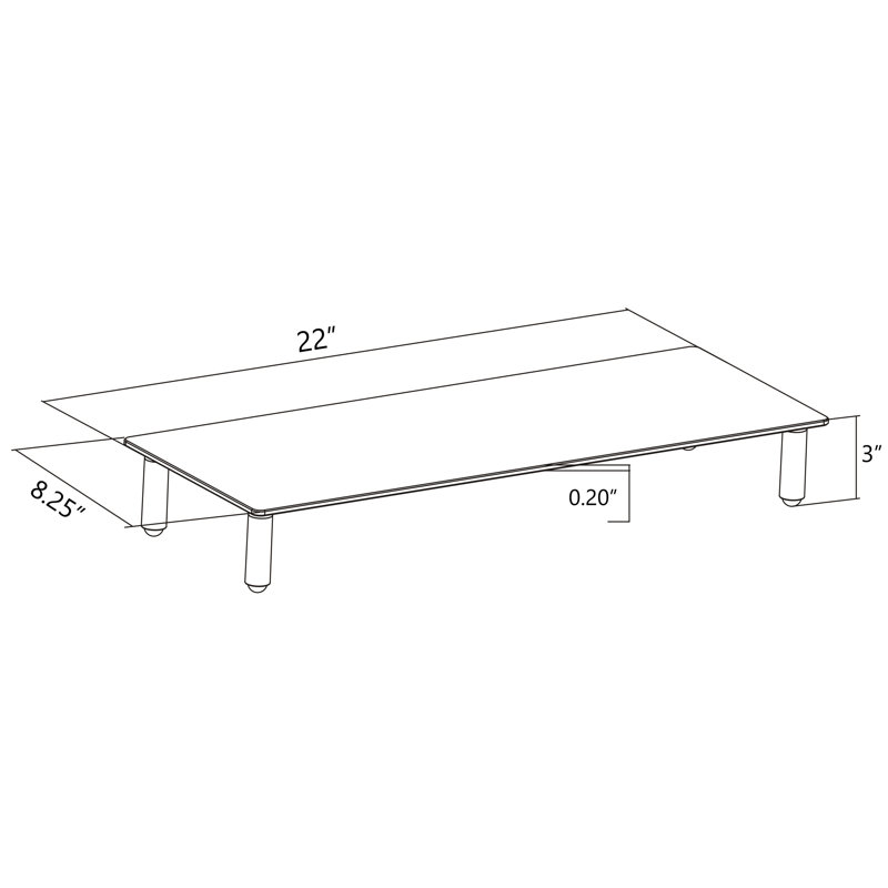 Support de bureau ergonomique en verre