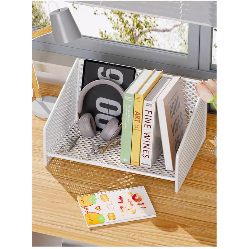 Desktop Organizer Shelf, Multi-Layer Storage Rack, White