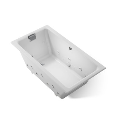 Tea-for-Two 66" x 36" Dop-In Effervescence Whirlpool Bath with Spa Package