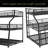 Triple Bunk Bed With Long And Short Ladder And Full-Length Guardrails