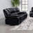 Black Upholstered Motion Reclining Loveseat-323720865