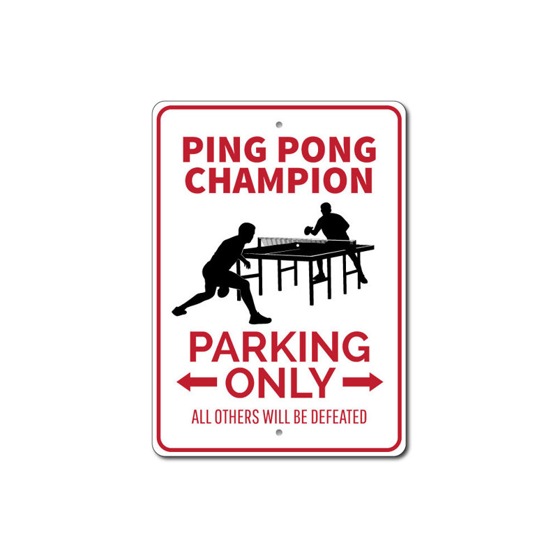 Plaque de ping-pong en aluminium, H 10 po x l 14 po x P 0,04 po