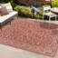 Tapis intérieur / extérieur rouge / beige tissé texturé Hagerman-56344755