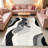 Black & White Abstract Wave carpet-easy to clean, machine-washable, soft and comfortable; suitable for door mats, kitchens, living rooms, bedrooms, corridors, and laundry areas. Easy to clean, durable carpet for home decoration.-56962684