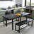 Keuna 8 - Person Rectangular 63'' L x 28'' W Expandable Table Dining Set-1736351717-1736351714
