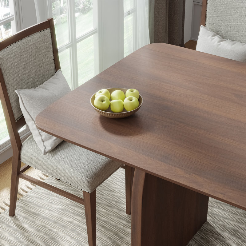 Rectangle Wood Dining Table, Walnut, 30"H x 67"L x 33.5"W